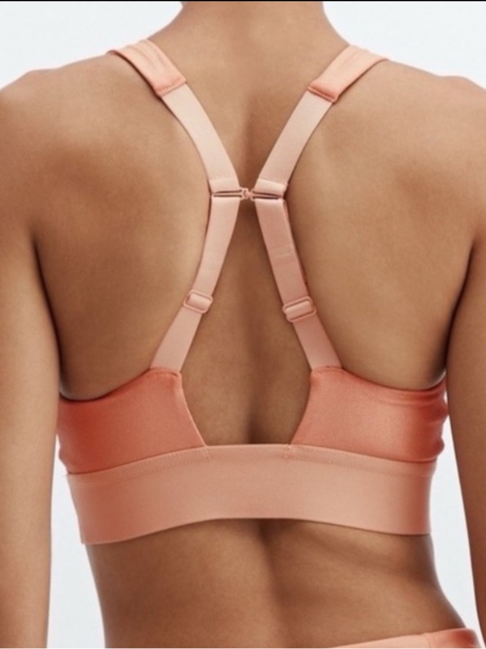 Fabletics All Day Every Day Low Impact Bra Iridescent Copper Birchwood Small